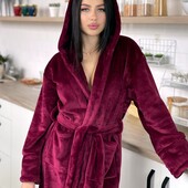 Женский теплый длинный халат